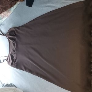 Homemade brown summer strap dress
